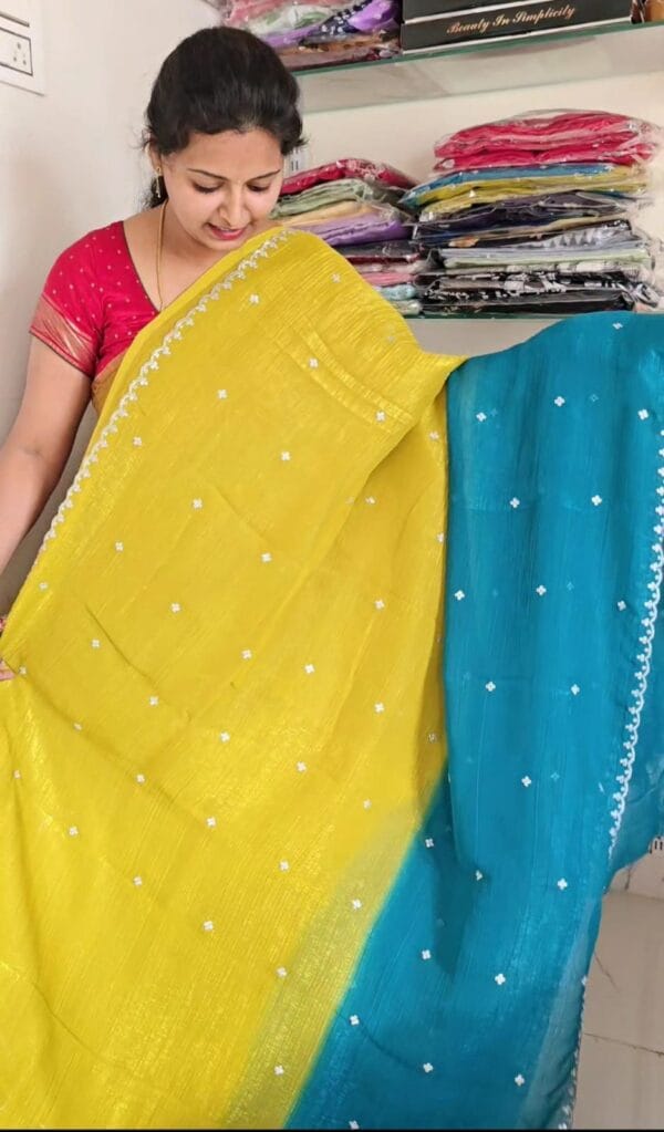 Dual shade chiffon crush