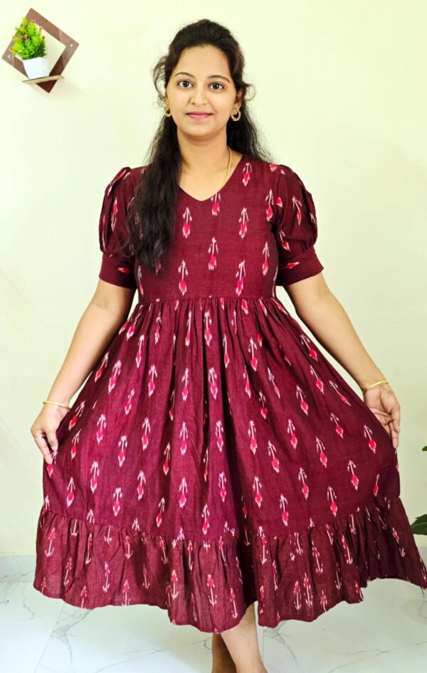 Ikkat cotton frock