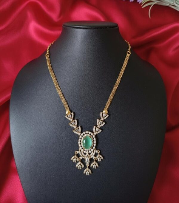 CZ Short necklace Dollar-ACJ13