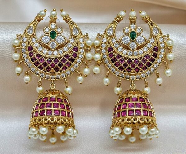 Chandbali Earrings Gold Plated
