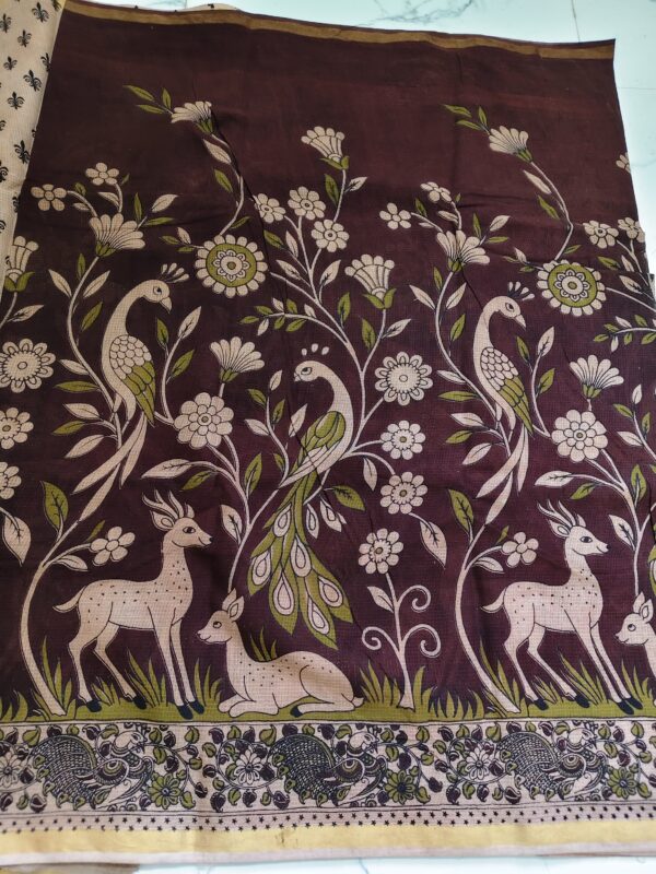 pure kalamkari kota cotton (chacolate brown)