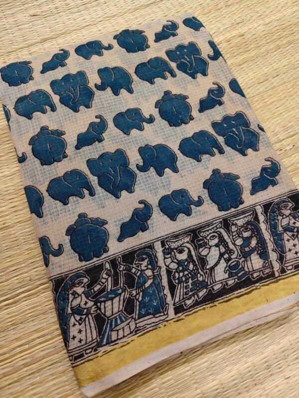 pure kalamkari kota cotton saree