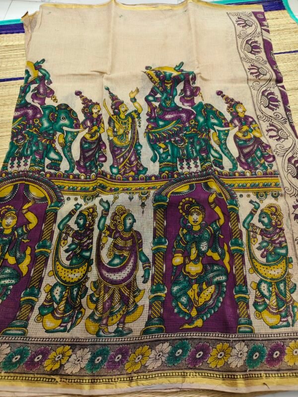 pure kalamkari kota cotton saree